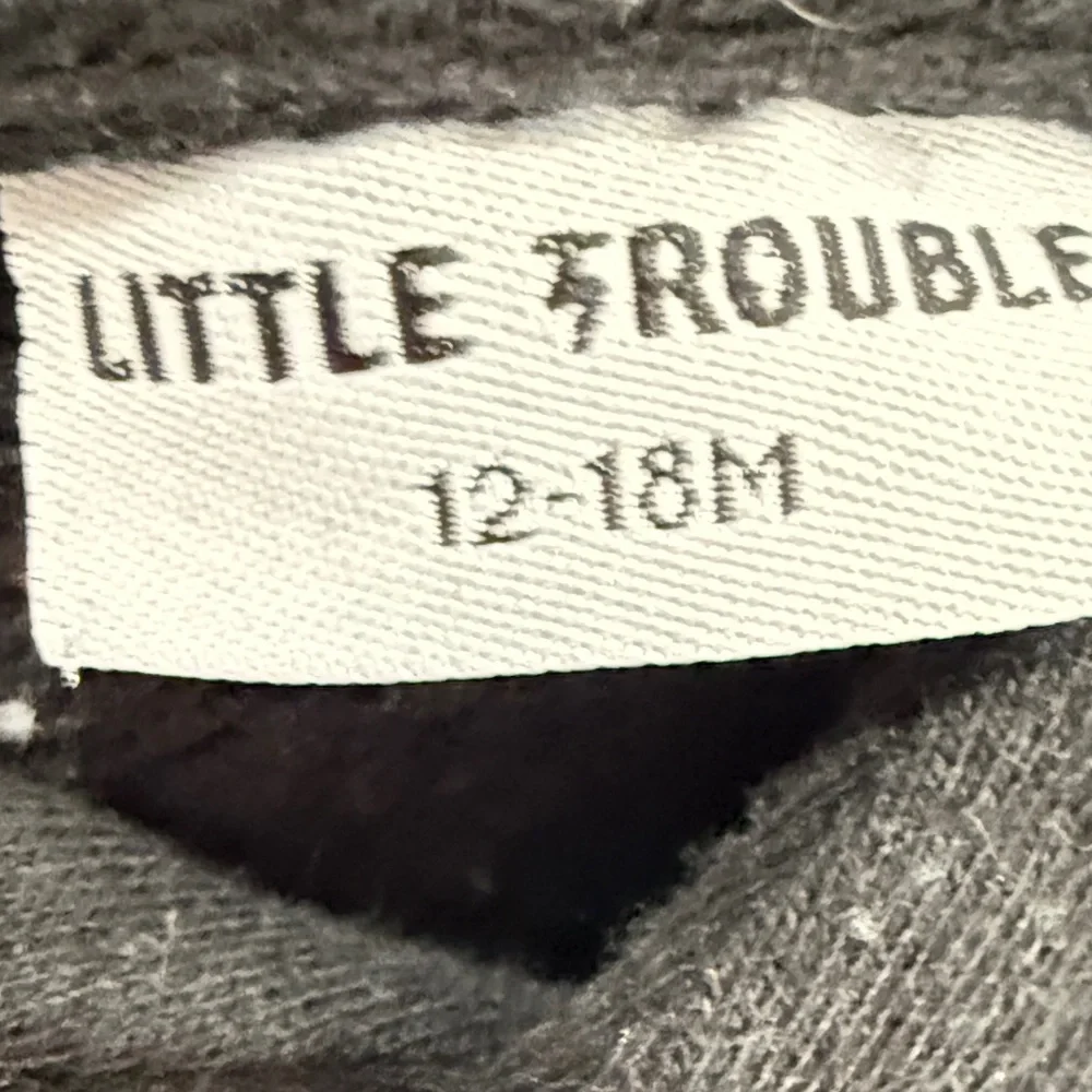 Kids Black Hoodie with Teal Motorcycle Patch - Picture 2 of 3